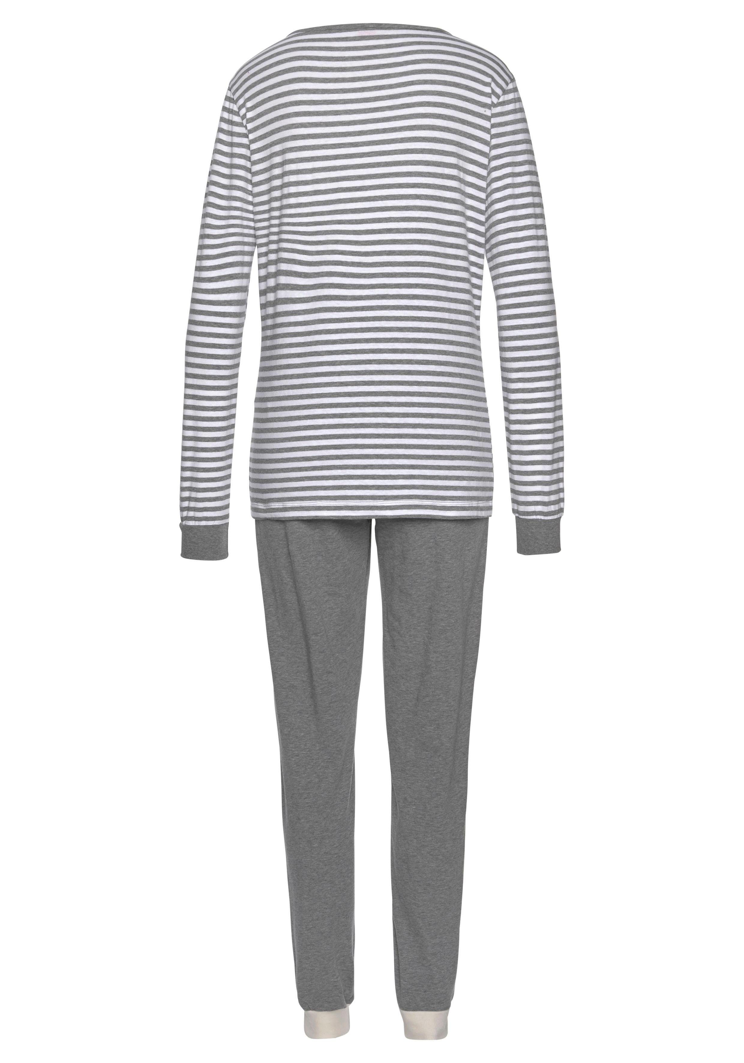 s.Oliver Pyjama (Set, 2 tlg) mit seitlichen Streifen am Bein