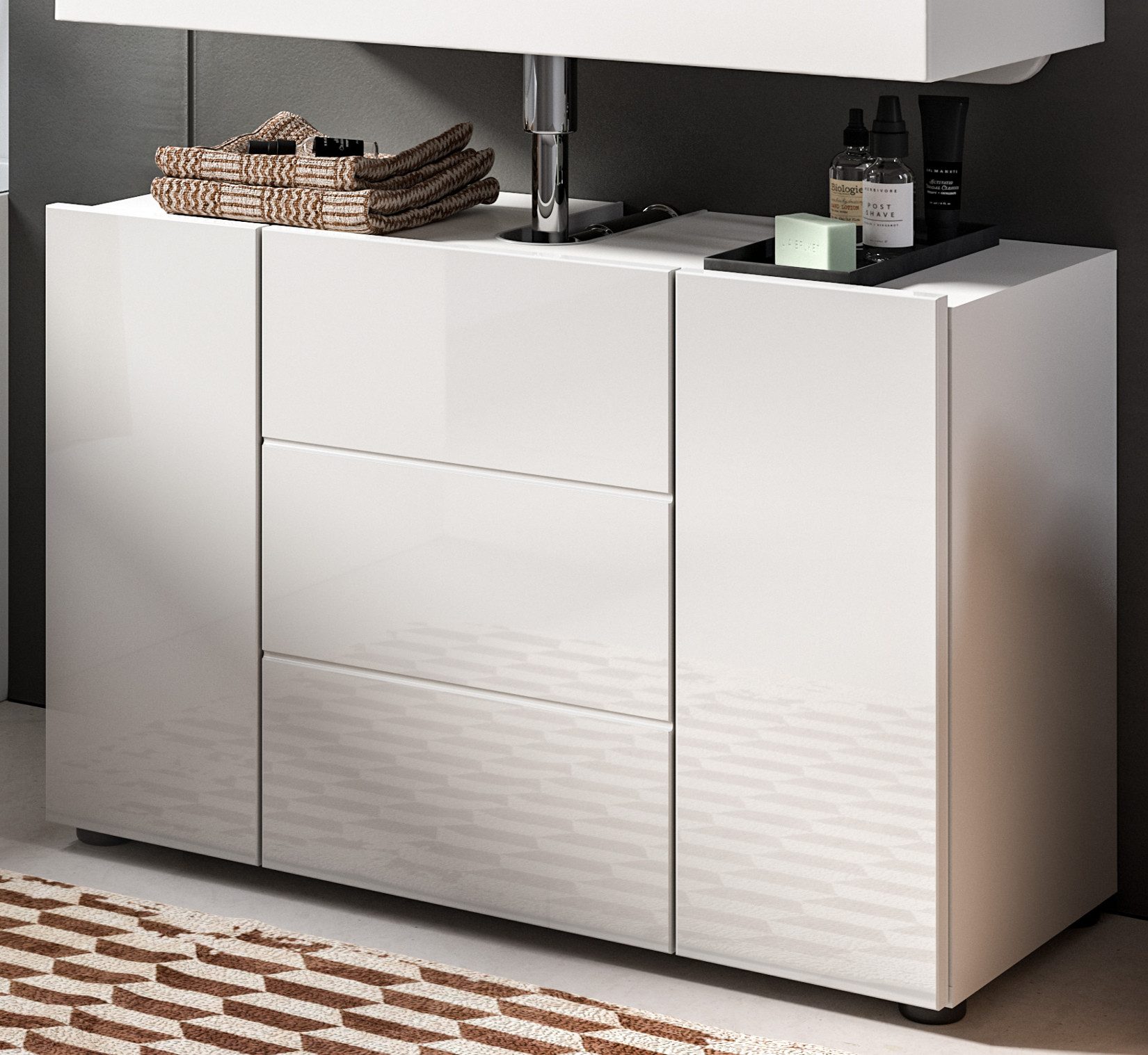 Inn.Furn Waschbeckenunterschrank Larik (Badschrank in weiß, günstig online kaufen