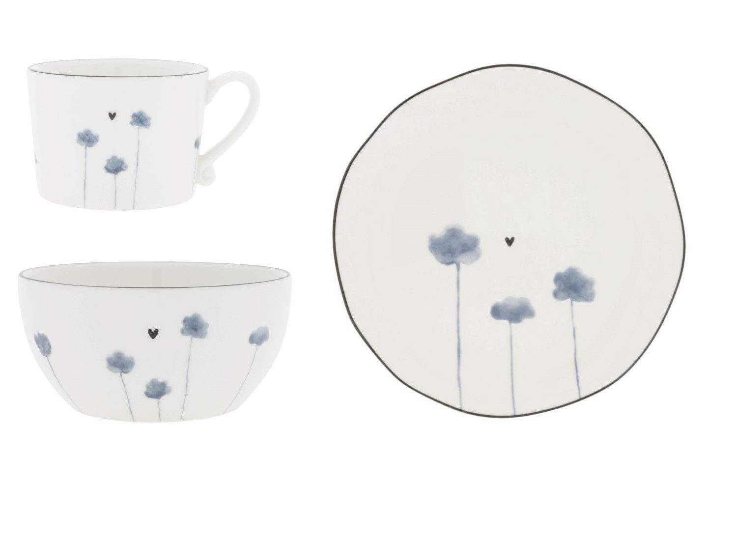 Frühstücks-Geschirrset Iris Blue