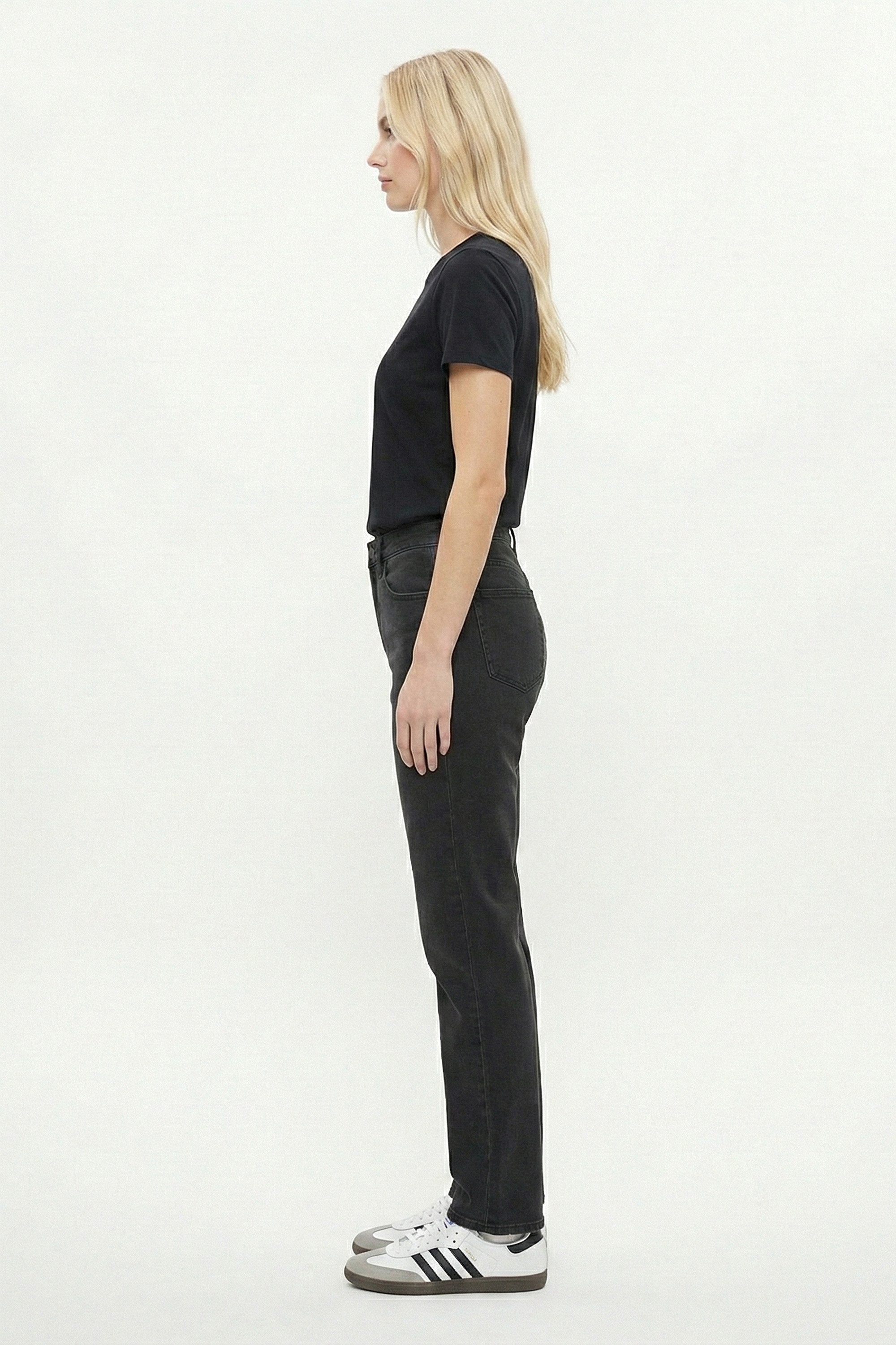 ESRA Straight-Jeans Damen Stretch-Jeans Premium Baumwolle Jeanshose Damen Straight Fit G14 Straight Jeans Damen High Waist Stretch Jeans Damen Regular Hose