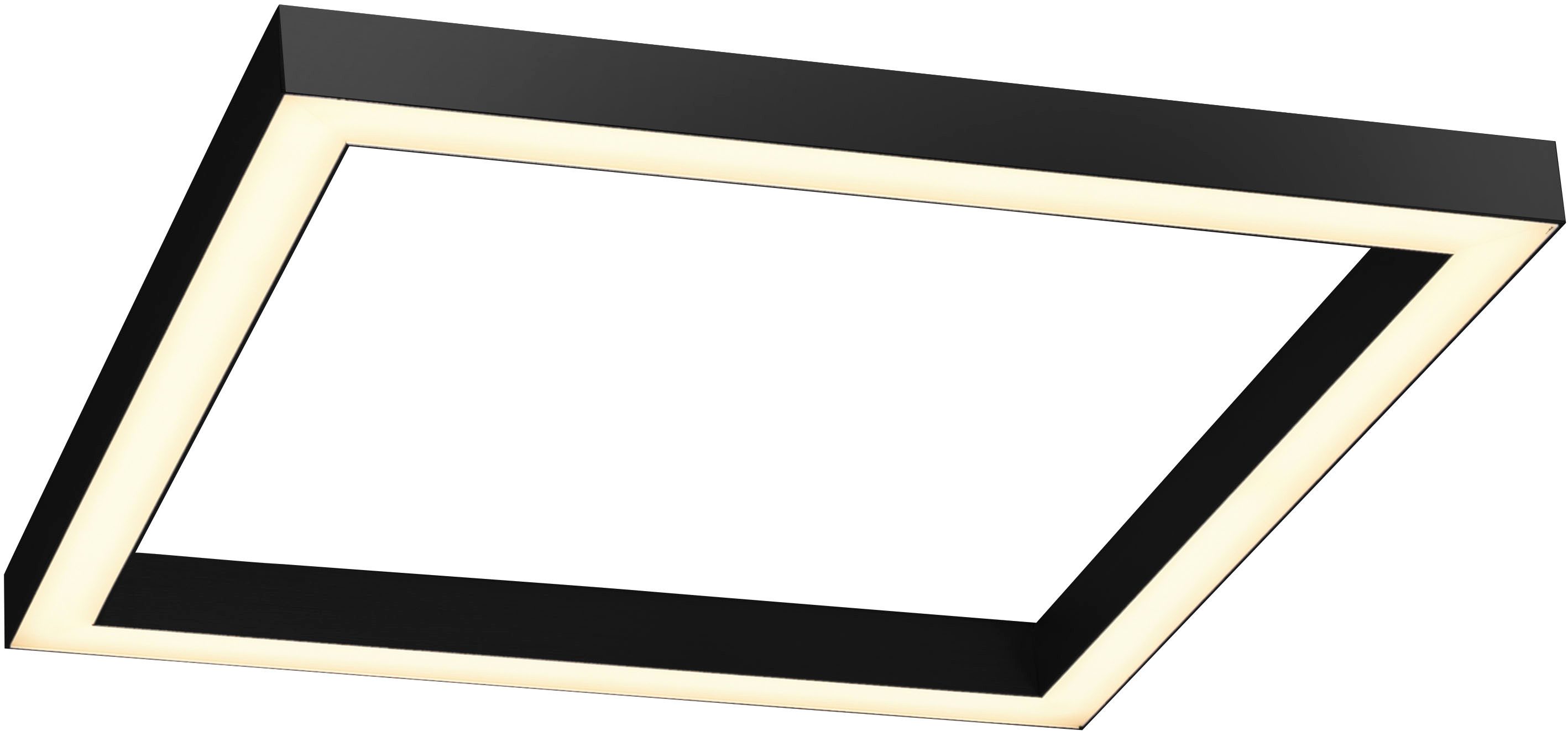 Neuhaus PURE LED Deckenleuchte PURE Lines Square, CCT - über Fernbedienung, LED fest integriert, warmweiß - kaltweiß, Dimmbar über Fernbedienung, CCT, Memoryfunktion