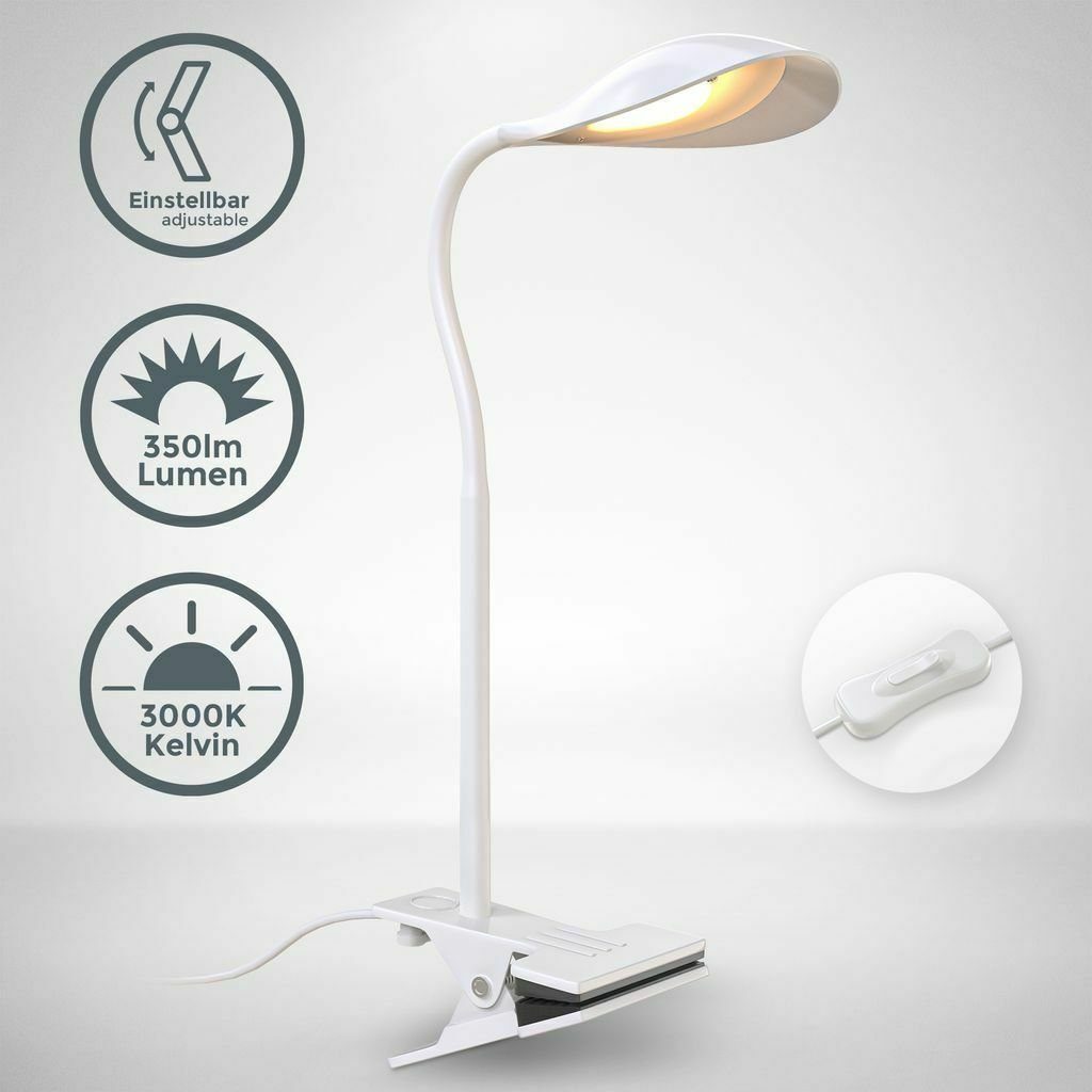 LED-Leuchtmittel B.K.Licht LED Klemmleuchte Weiß 3,5W günstig online kaufen