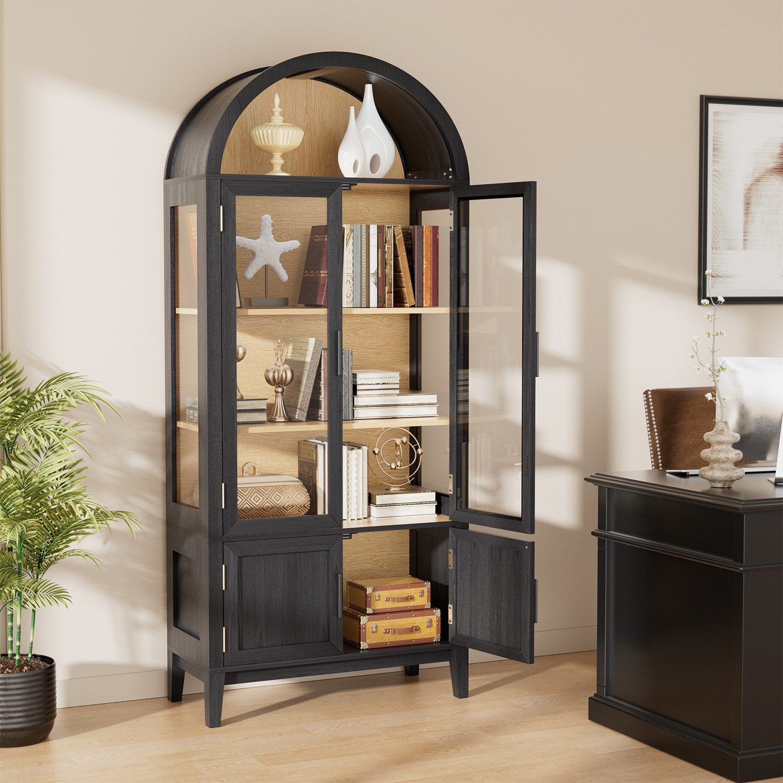BROTTAR Standvitrine Vitrinenschrank mit LED-Beleuchtung & günstig online kaufen