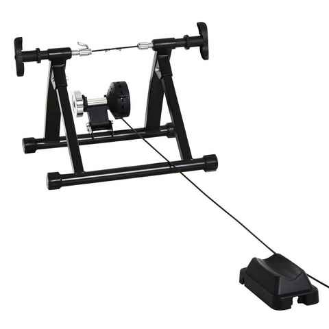 HOMCOM Heimtrainer Rollentrainer mit Magnetbremse