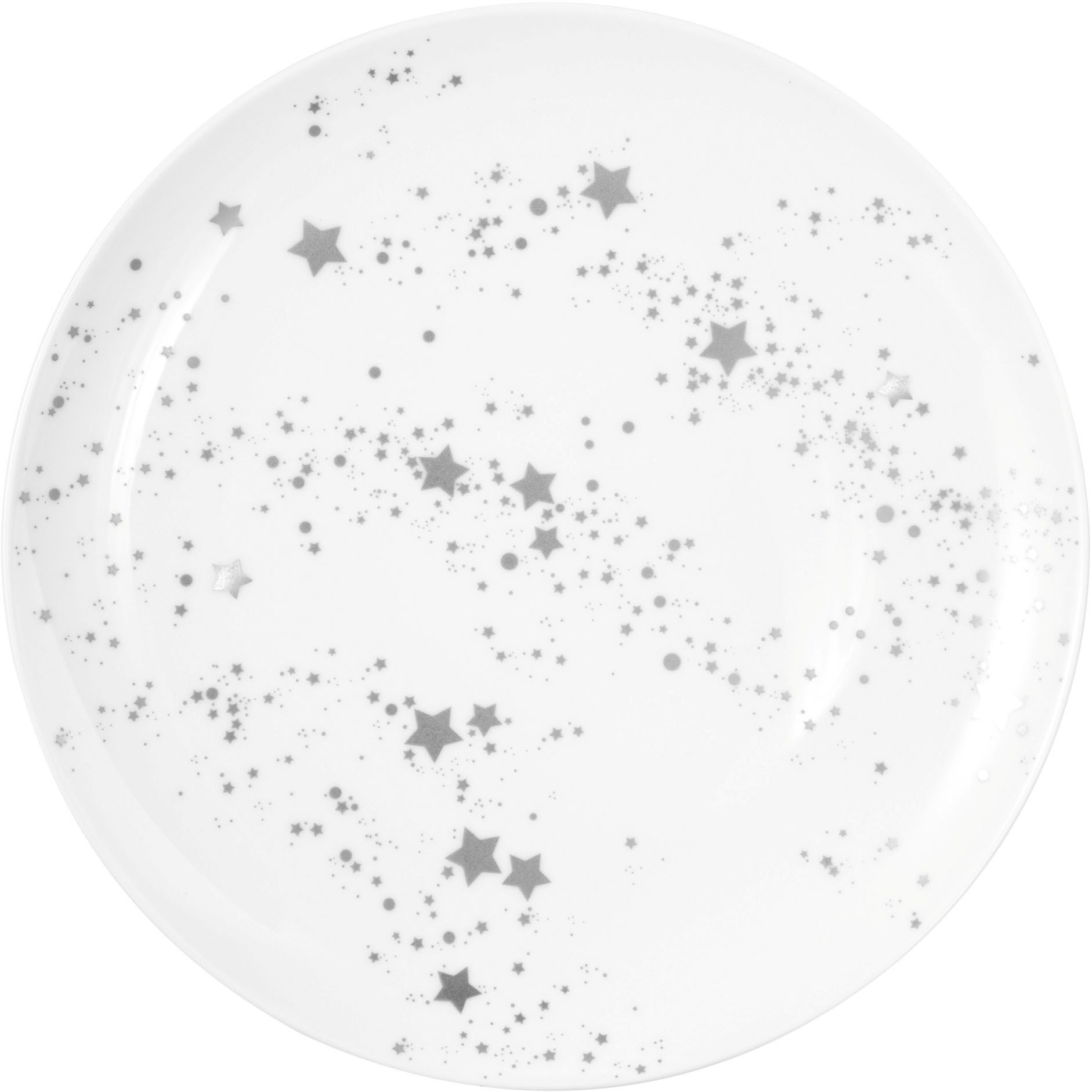 Seltmann Weiden Тарелка для завтрака Liberty - Silver Stars, (1 St), Тарелки rund 22,5 cm