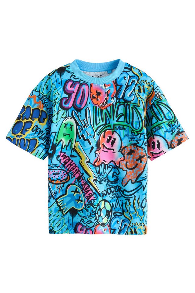 Next T-Shirt Relaxed Fit Kurzarm-T-Shirt mit Print (1-tlg)