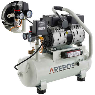 Arebos Kompressor Flüsterkompressor, Druckluft Kompressor, 800 W, max. 8,00 bar, 24,00 l, Set