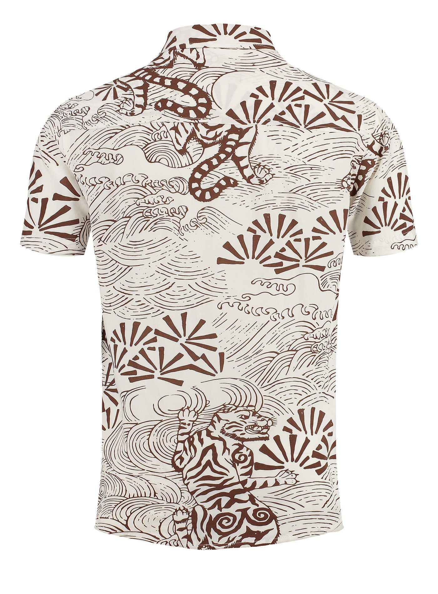 Key Largo Kurzarmhemd MSH RESORT 1/2 patterned (1-tlg)