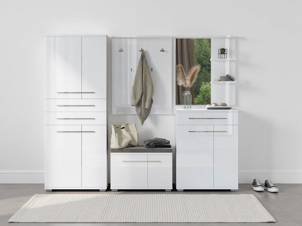 Places of Style Garderoben-Set Piano, (Set, 5-St), UV lackiert, kratzfest, günstig online kaufen