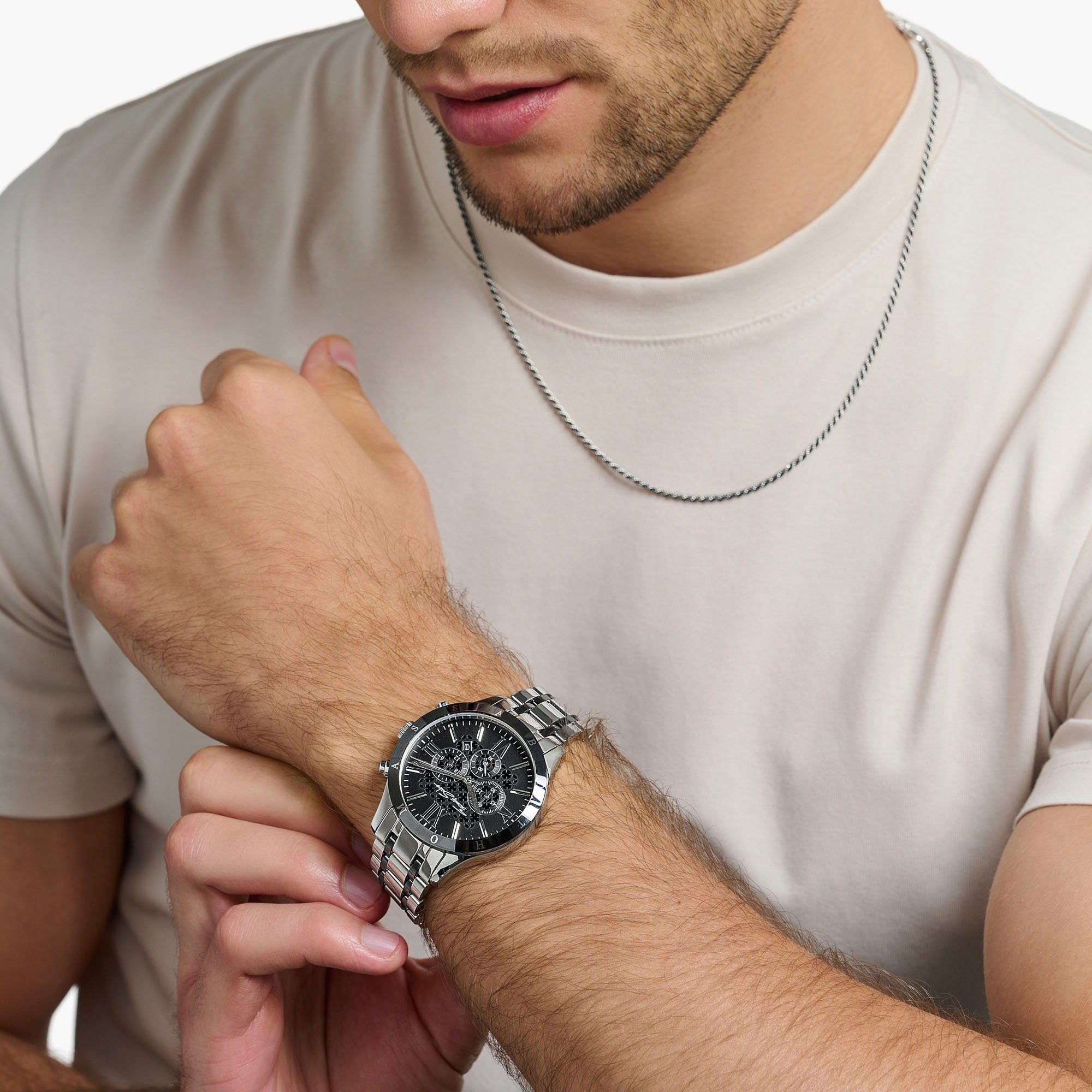 THOMAS SABO Chronograph REBEL URBAN WA0139-222-203-43 günstig online kaufen