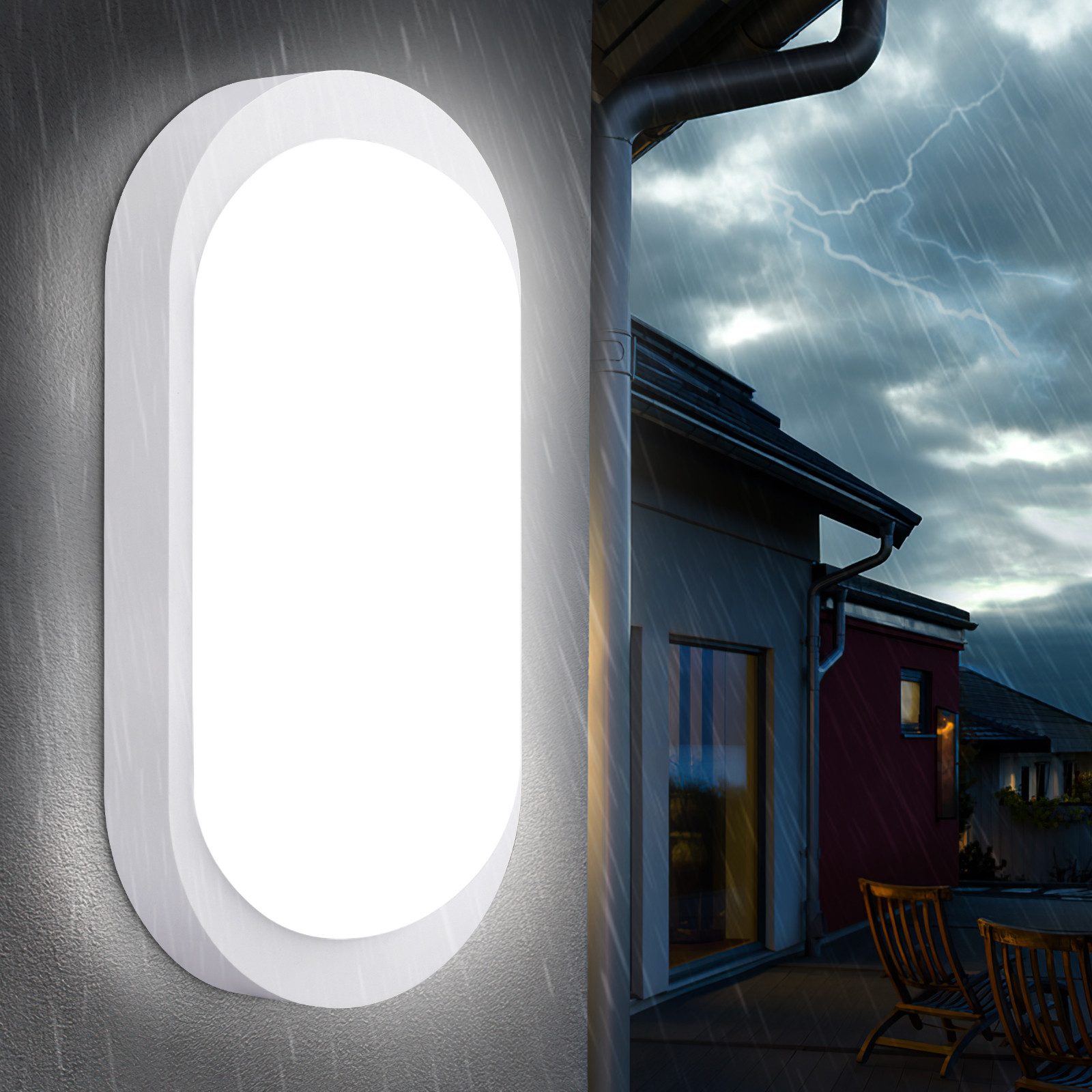 Oraymin Wandleuchte LED Kellerlampe 18W 1710LM günstig online kaufen
