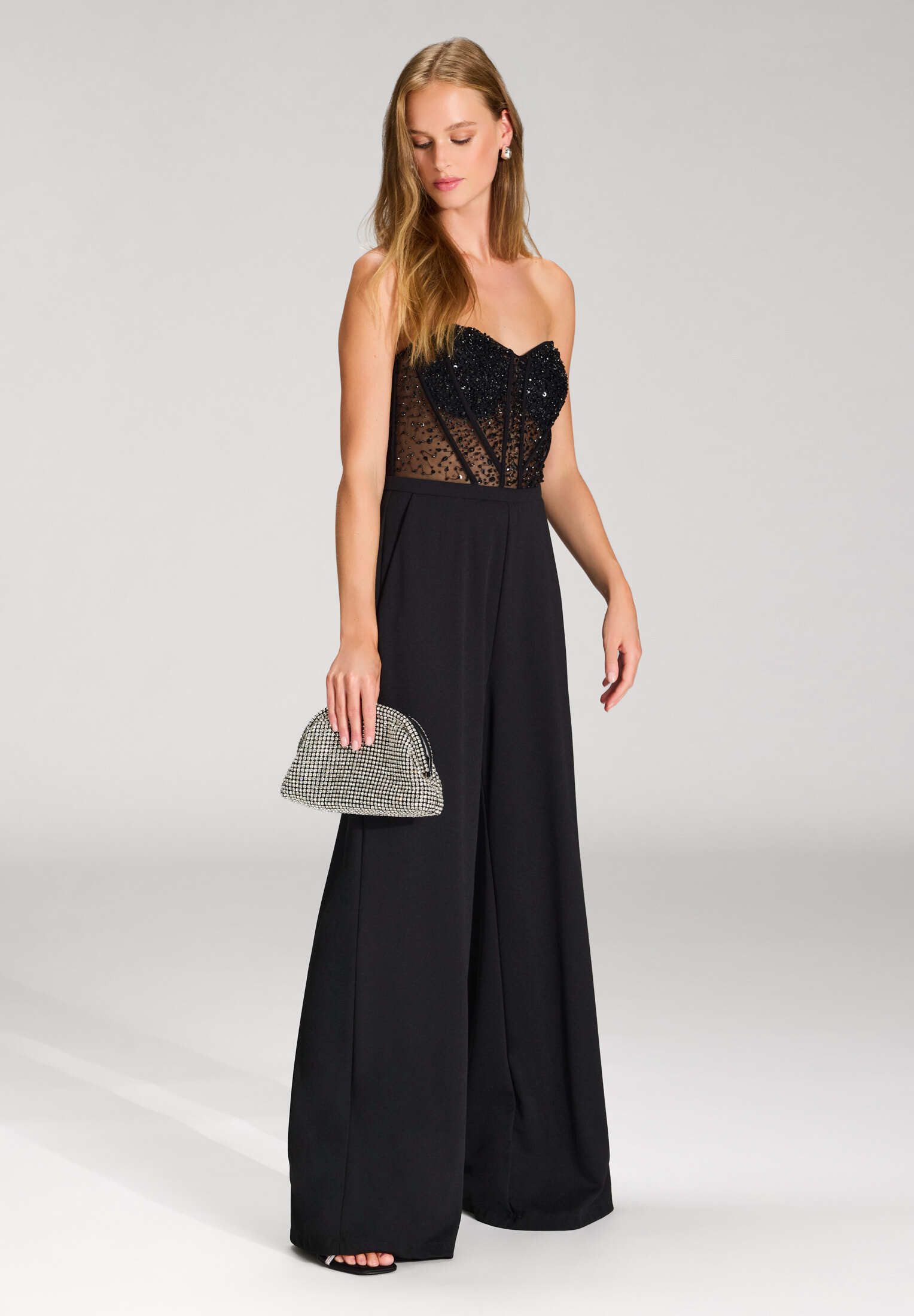 Hey Kyla Abendtasche - Clutch mit Ziersteinbesatz, Allover-Ziersteinbesatz