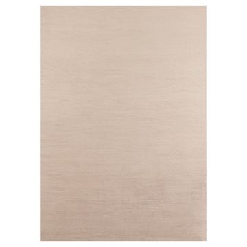 Veloursteppich Unicolor - Einfarbig, Carpetsale24, Läufer, Höhe: 7 mm, Kurzflor Rund Teppich Anti-Rutsch Rückseite Waschbar Flauschiger