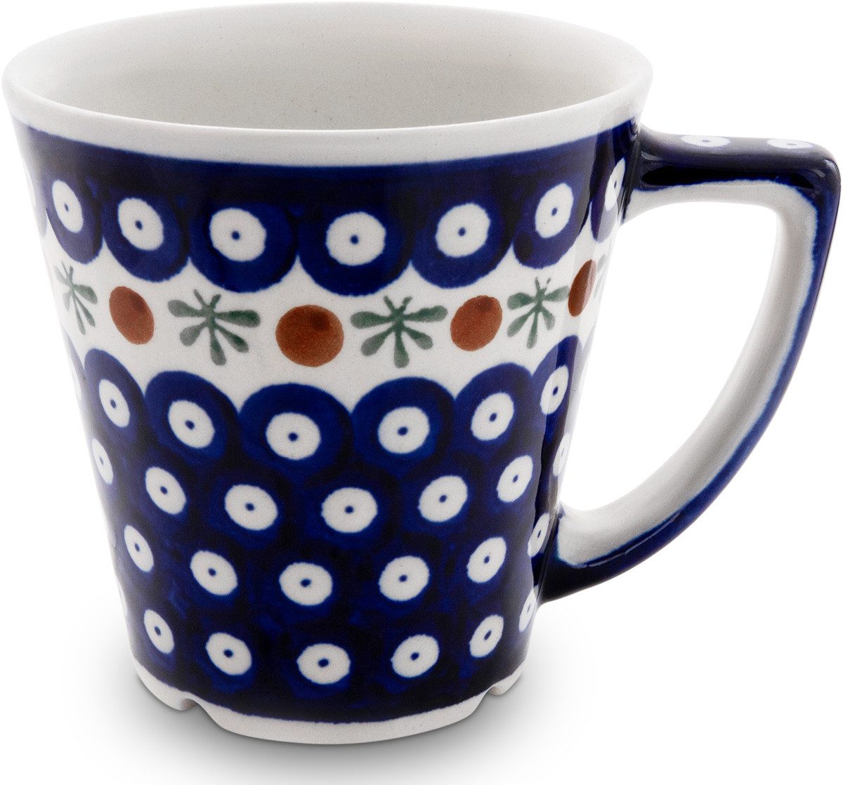 Bunzlauer Keramik Becher Bunzlauer Keramik 350ml konischer Becher Ø10,2 cm, H8,6 cm Dekor 41, Keramik