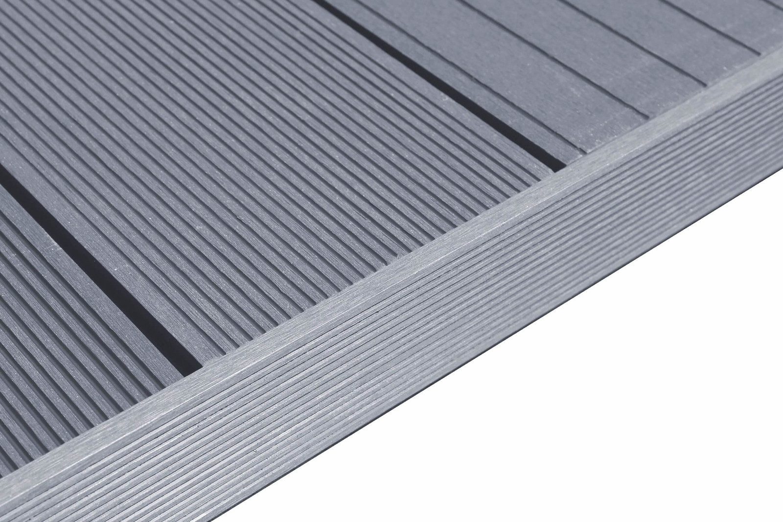 WPC Profi Terrassendielen Abschlussleiste Flachleiste steingrau, (Abschlussleiste, 32-St., Flachleiste 55x10x1950 mm)