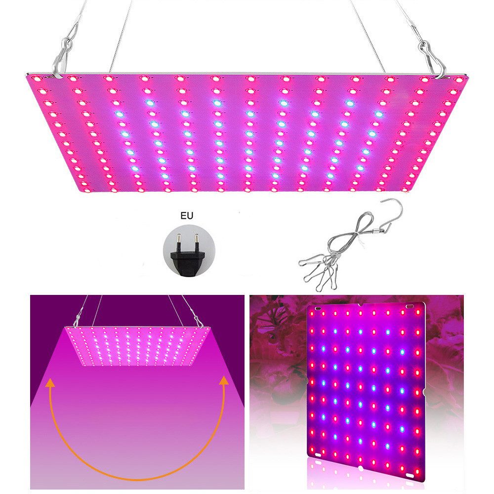 Rosnek Pflanzenlampe LED Grow Lampe für Pflanzen mit VEG BLOOM & 81–312 LEDs, Rot-blaues, LED fest integriert, Full Spectrum 25–80W für Winter, Anzucht & Blüte Indoor