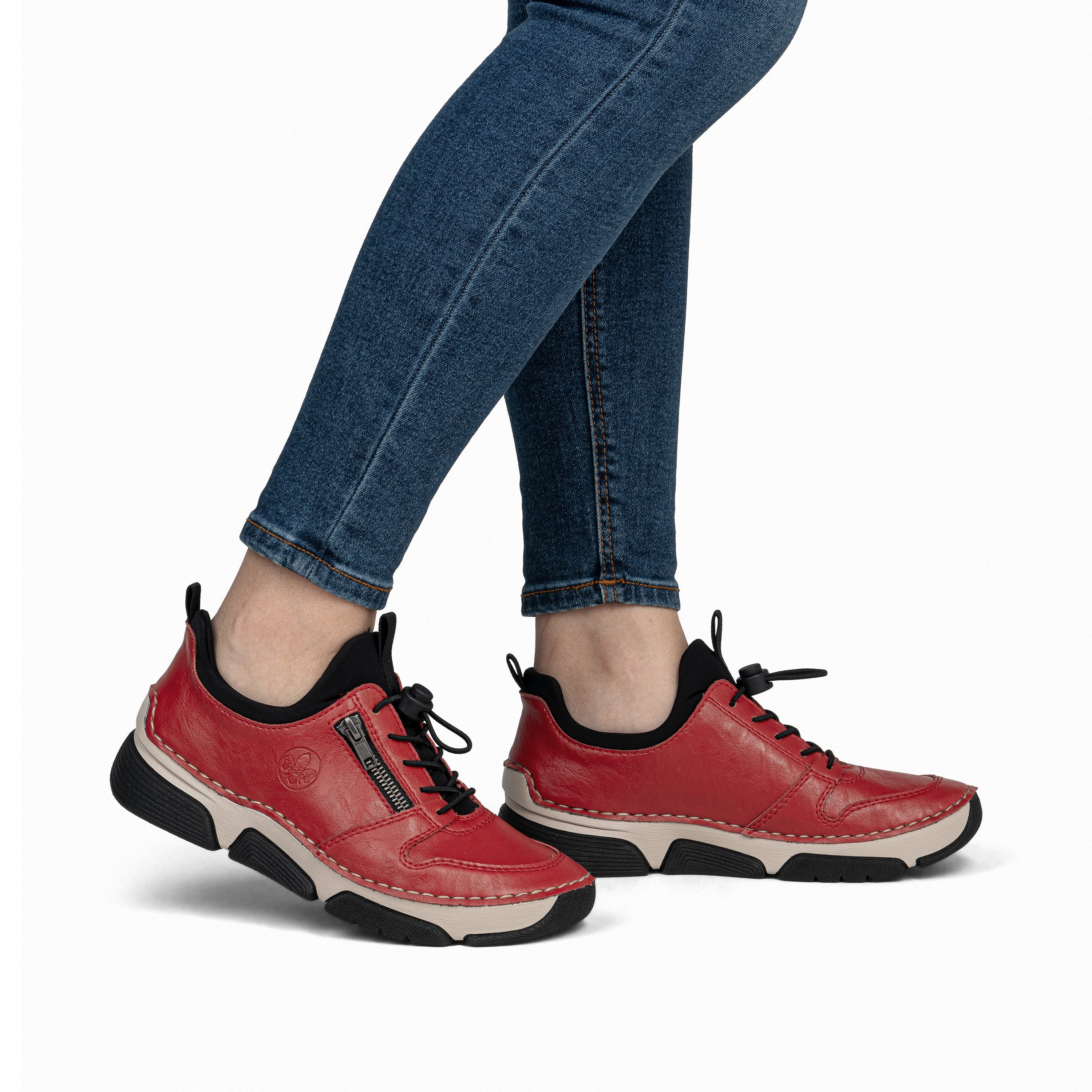 Rieker Slip-On Sneaker Schlupfschuh, Halbschuh, Freizeitsneaker, Gummizug, Schnellverschluss
