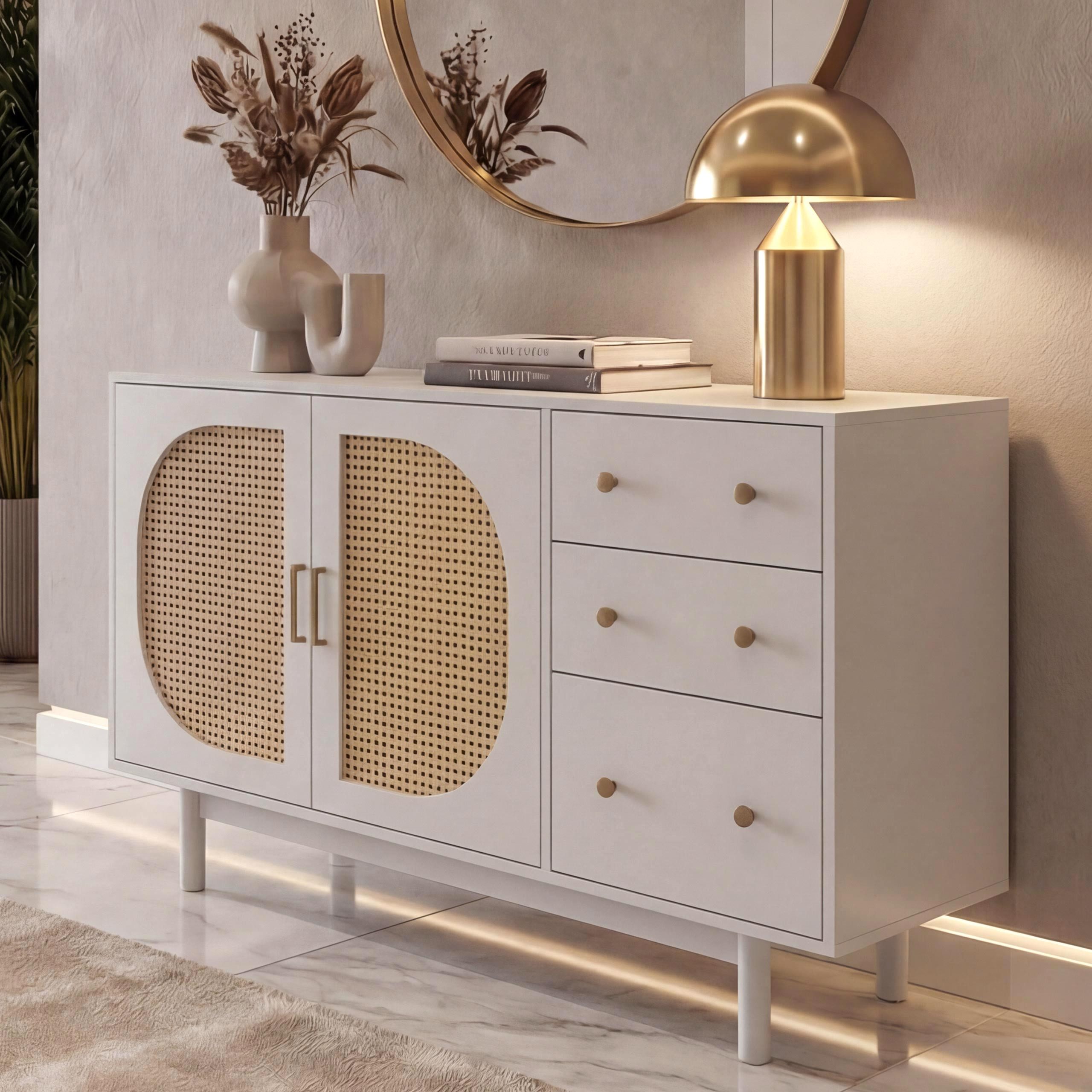 MCW Sideboard MCW-P52, Inklusive Fußbodenschoner für einen sicheren, schonenden Stand