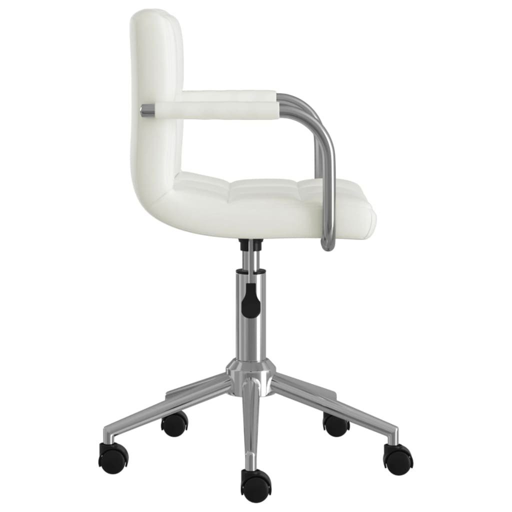 Bürostuhl (1 Weiß vidaXL | St) Drehbar Bürostuhl Kunstleder Weiß Weiß