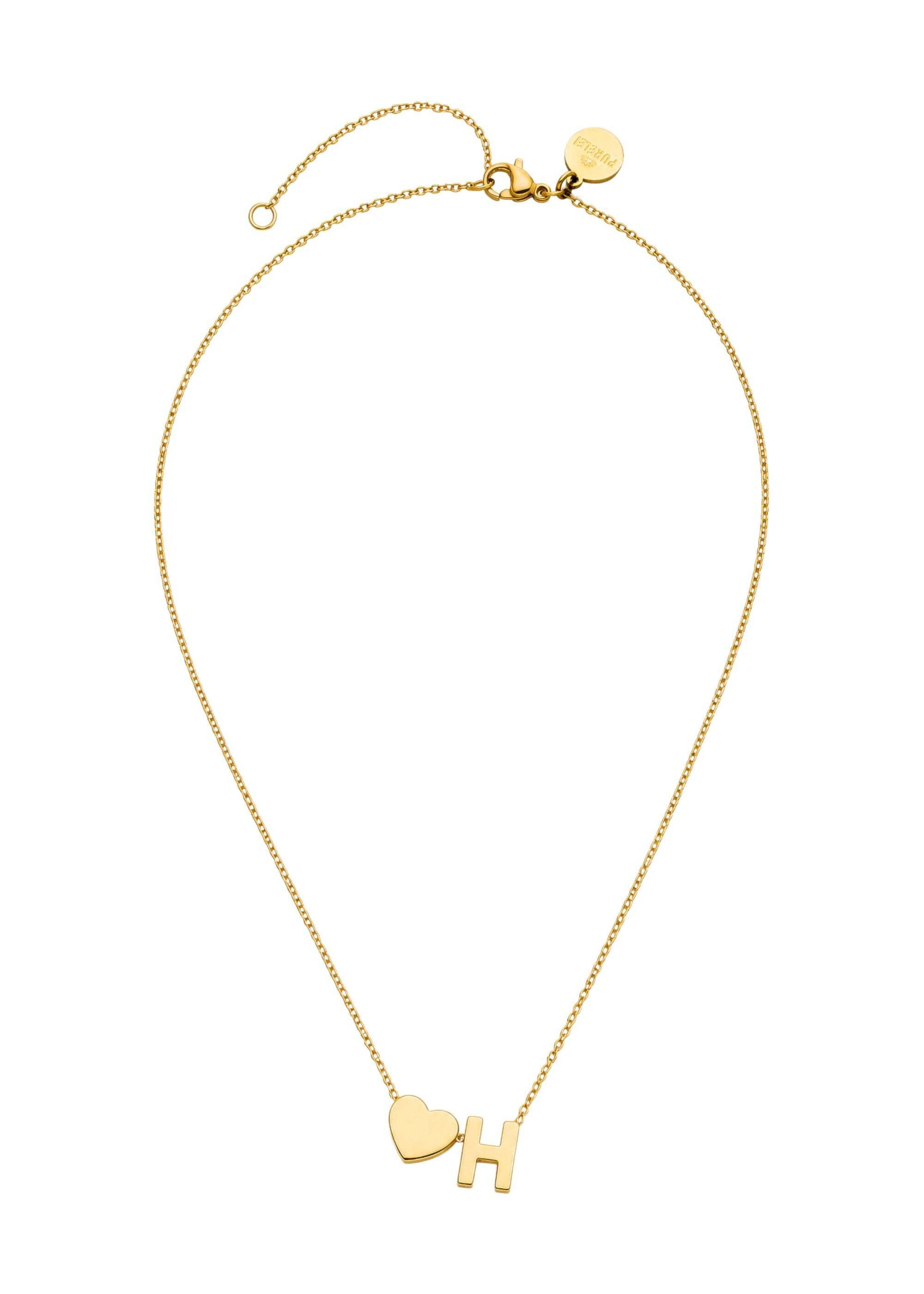 Purelei Kette mit Anhänger Letter Heart H (Kette)