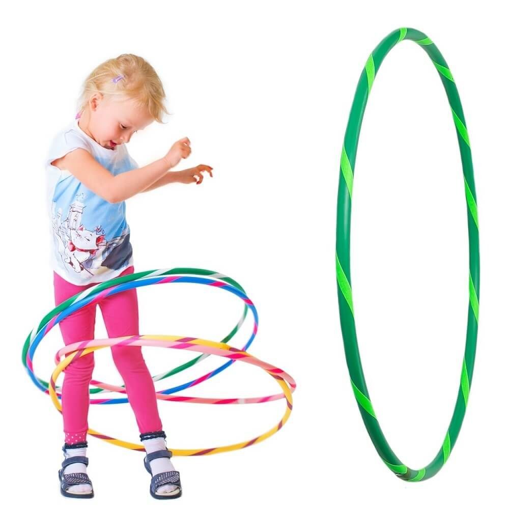 Hoopomania Hula-Hoop-Reifen Bunter Kinder Hula Hoop für kleine Profis, Ø80cm, Grün-Grün
