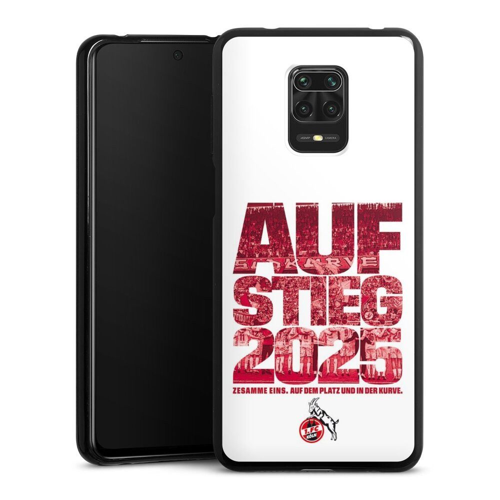 DeinDesign Handyhülle 1. FC Köln Aufstieg Offizielles Lizenzprodukt 1. FC Köln Aufstieg 2025, Xiaomi Redmi Note 9s Silikon Hülle Bumper Case Handy Schutzhülle