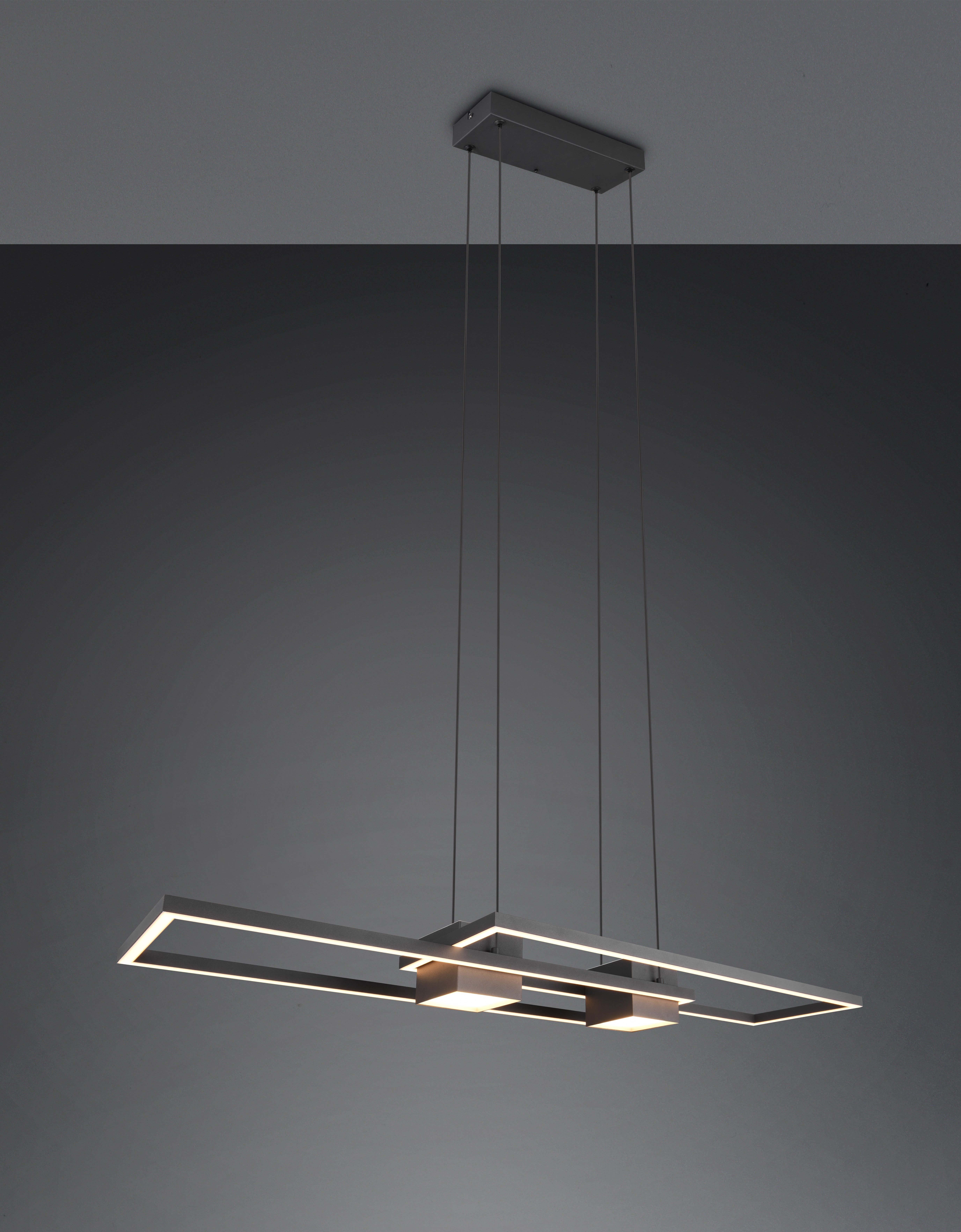 TRIO Leuchten LED Pendelleuchte ALBANY, LED Hängelampe Wohnzimmer mit Fernb günstig online kaufen