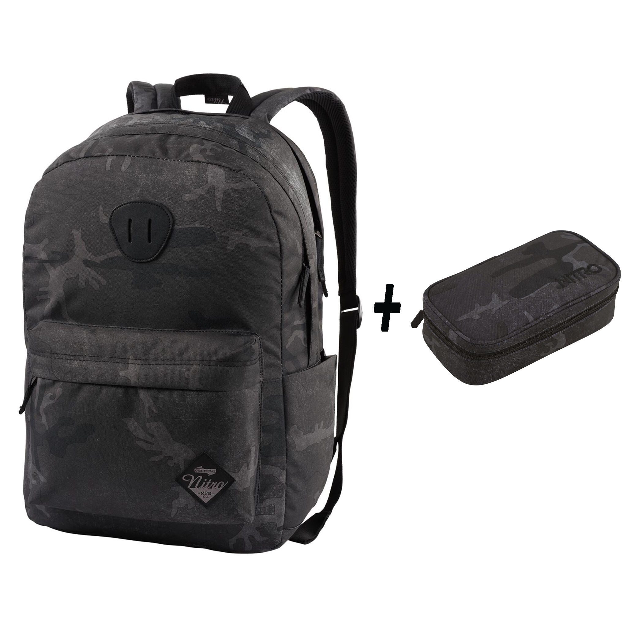 NITRO Rucksack Set Urban Plus (Kein Set, 1-tlg), 28 Liter Volumen, großes Hauptfach mit Zwei-Wege-Reißverschluss