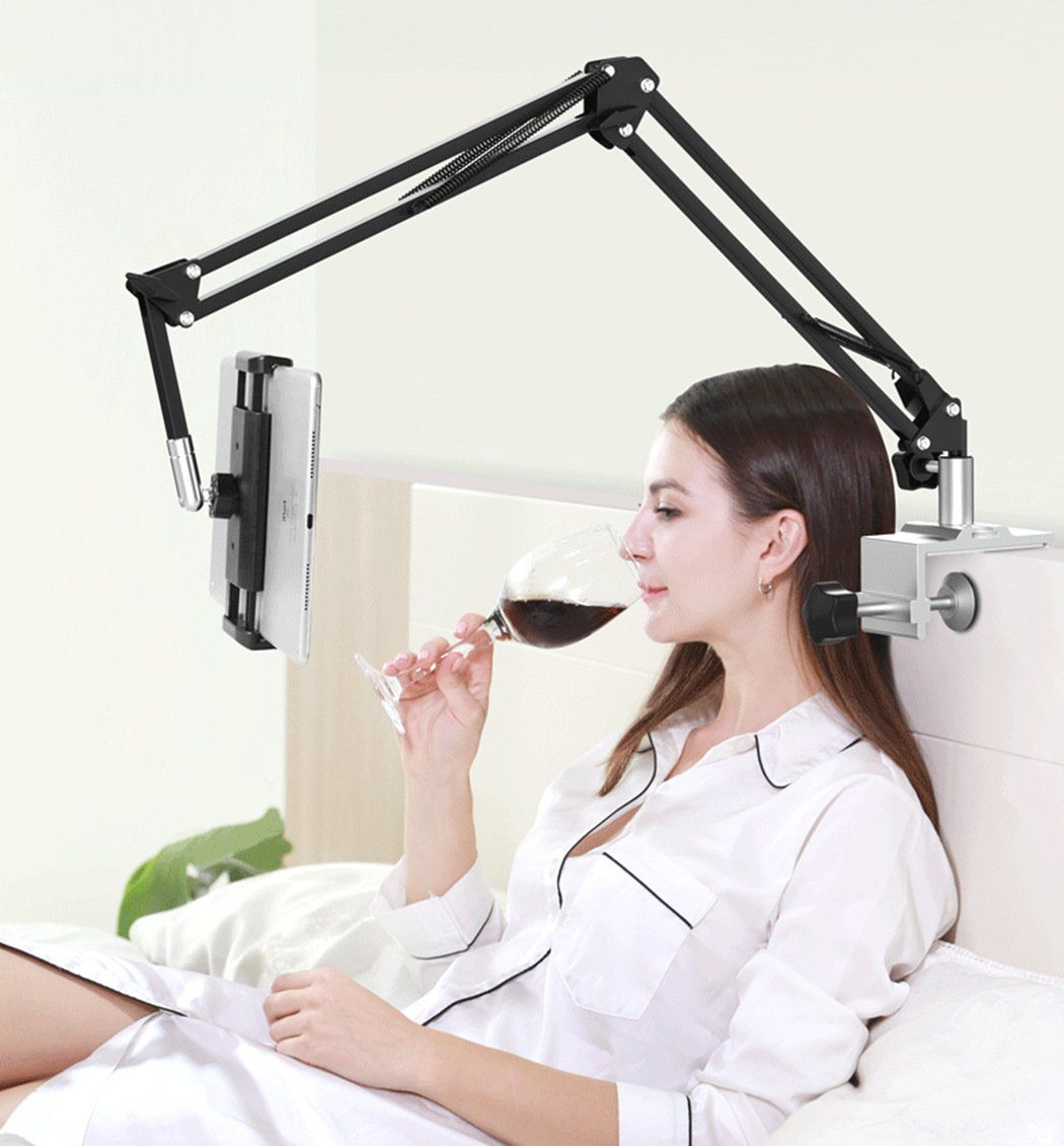 XDeer Tablet-Halterung Tablet-Ständer für Bett,Handy Halterung Bett,Tablet Halterung, (360 Grad Drehbarer,verstellbar,eignet für 4 bis13,5 Zoll Bildschirm)
