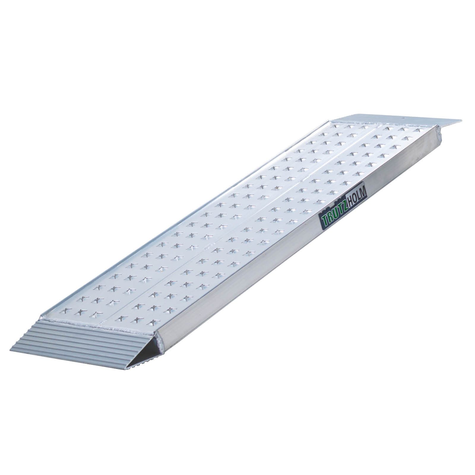 TRUTZHOLM Auffahrrampe 1 x 150 x 28 cm Traglast 270 kg Alu grau gelocht Verladerampe (Produkt, 1-St), gelocht