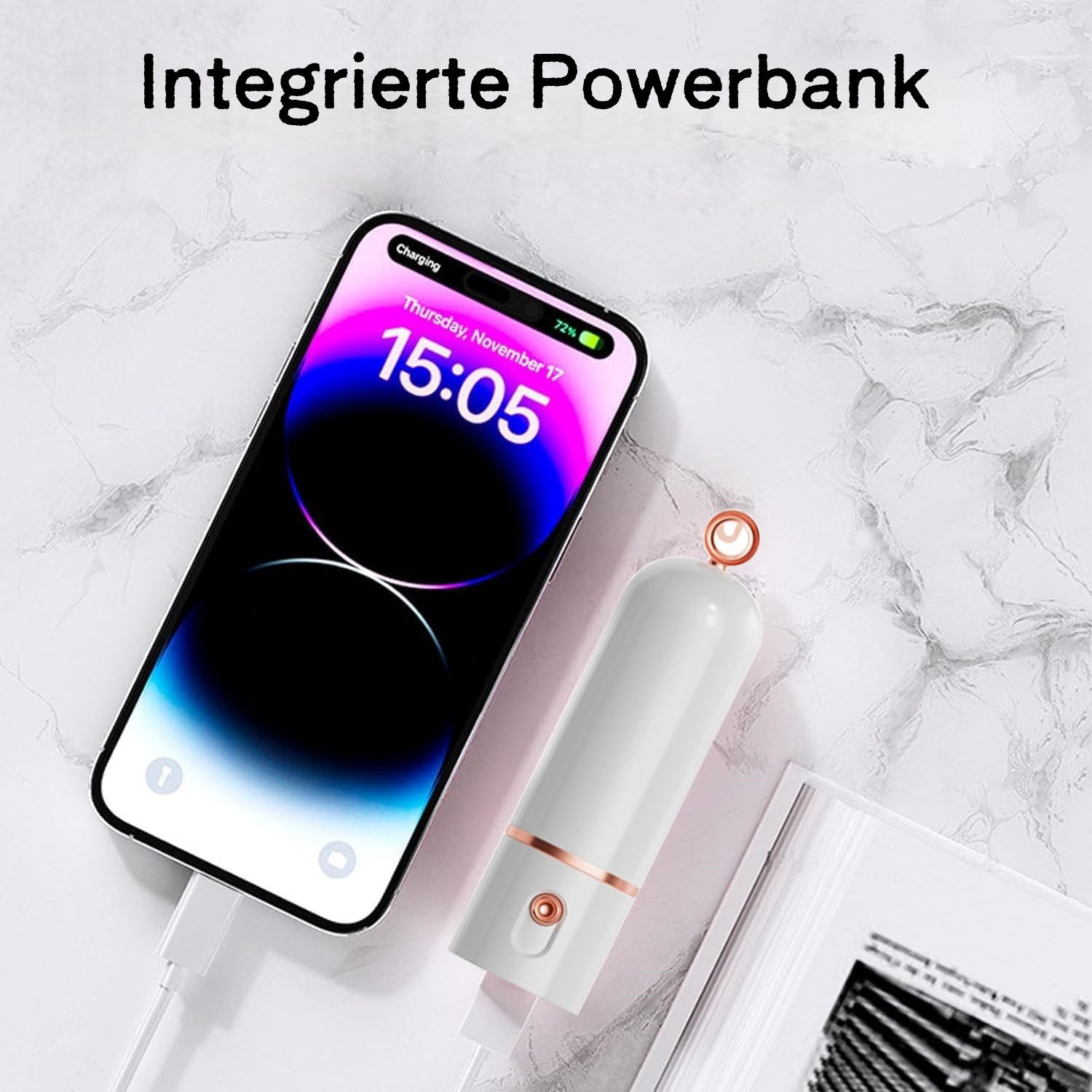 nsihing Mini USB-Ventilator Mini Tragbarer Handventilator, Wiederaufladbarer,Faltbarer USB-Lüfter