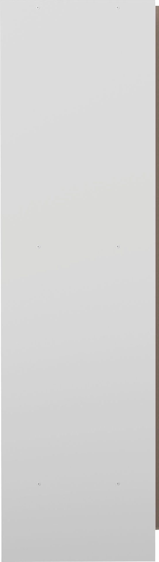 TemaHome Fächer, Kleiderschrank weiß/taupe Tom Kleiderschrank, viele Höhe und ausziehbarer Vorhang cm 181