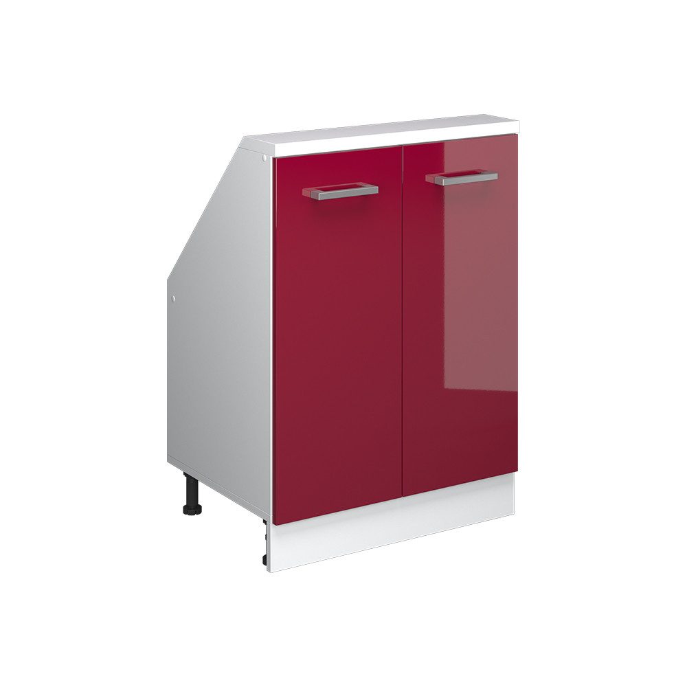 Vicco Unterschrank R-Line, Rot Hochglanz/Weiß, 60 günstig online kaufen