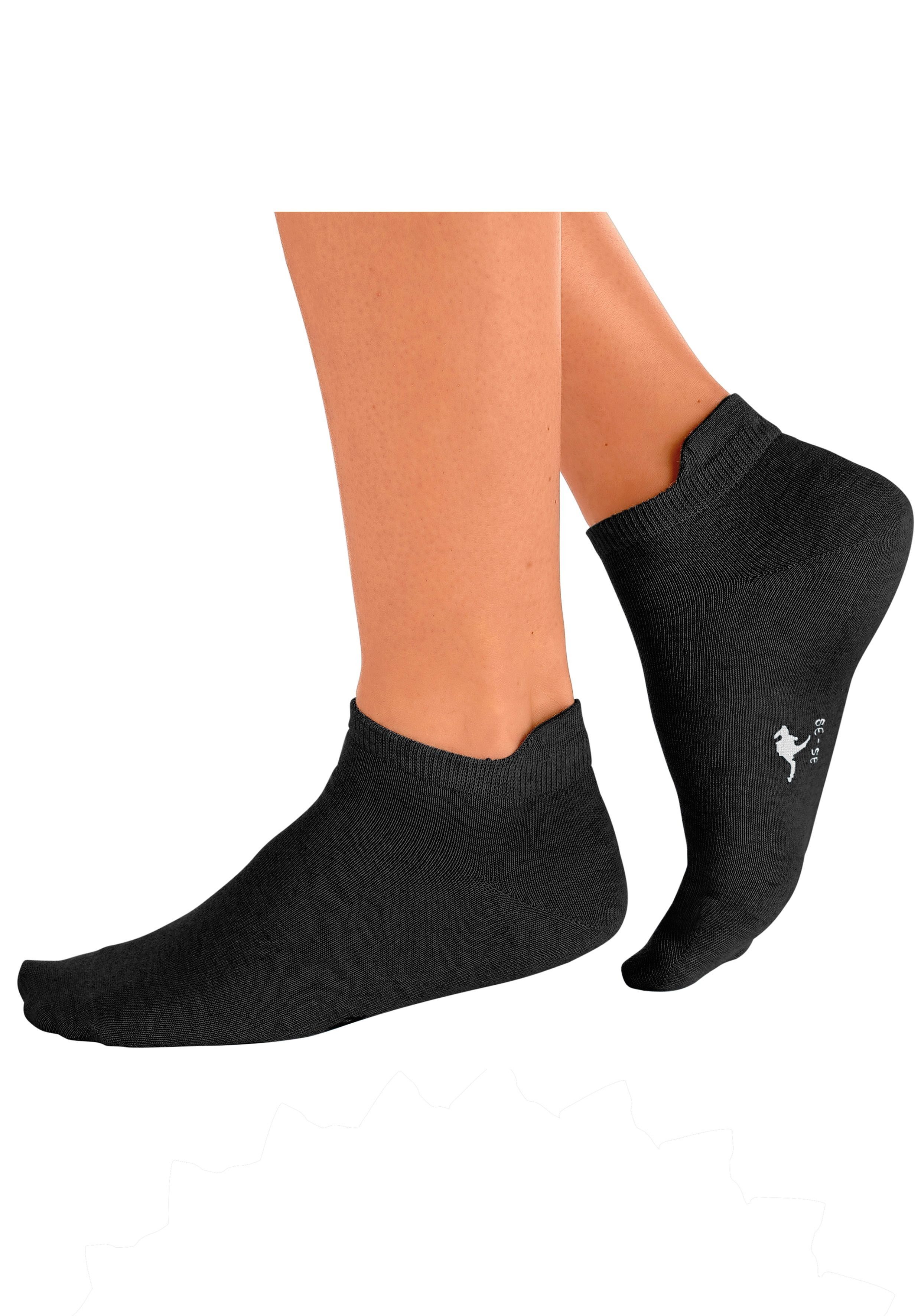 KangaROOS Sneakersocken Damen Sneaker Socken, Sportsocken, Sommer Basic (Packung, 10-Paar, Großpackung) mit verlängertem Bündchen hinten