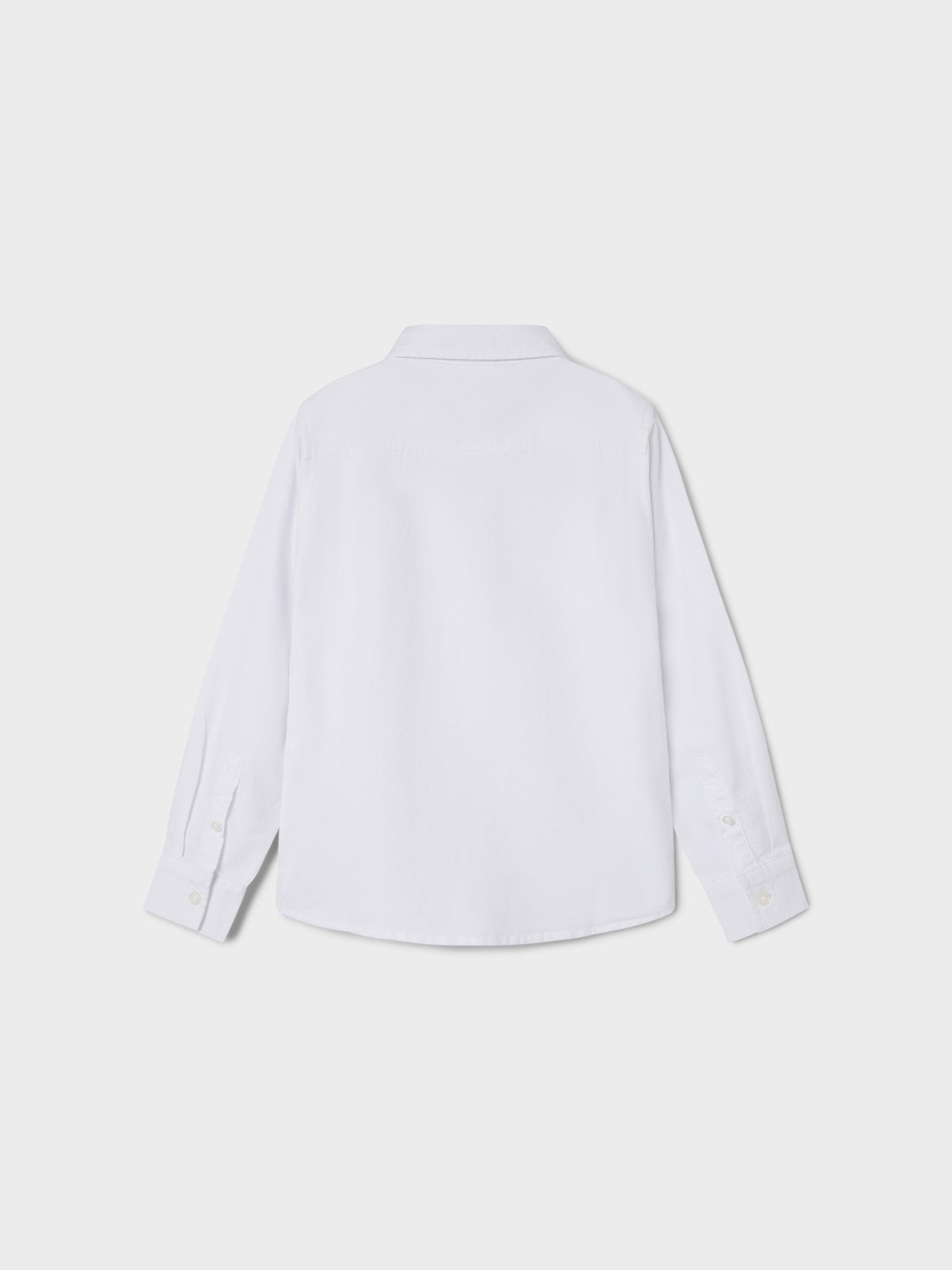 Name It Langarmhemd NKMNEWSA für Jungen mit Knopfleiste und Baumwollkomfort unifarben, casual, regular fit, Baumwolle, Hemdkragen