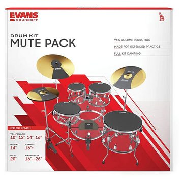 Evans Schlagzeug Evans SoundOff Drum Mute Rock + Drumsticks