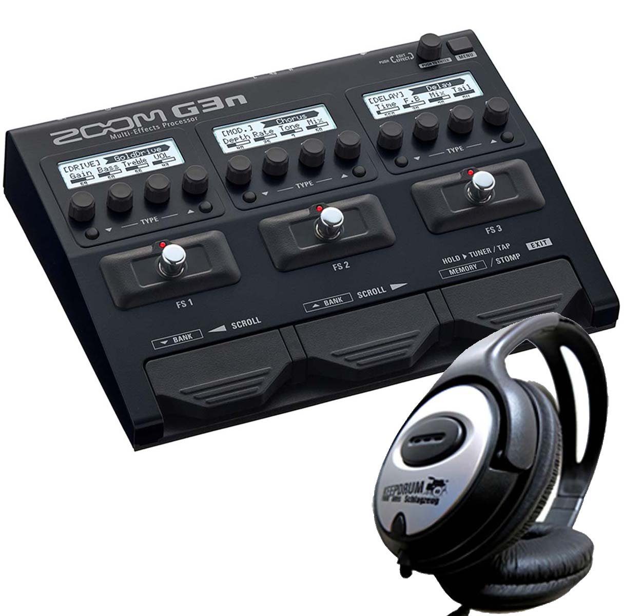Zoom Audio E-Gitarre Zoom G3n Multi-Effektgerät + Kopfhörer