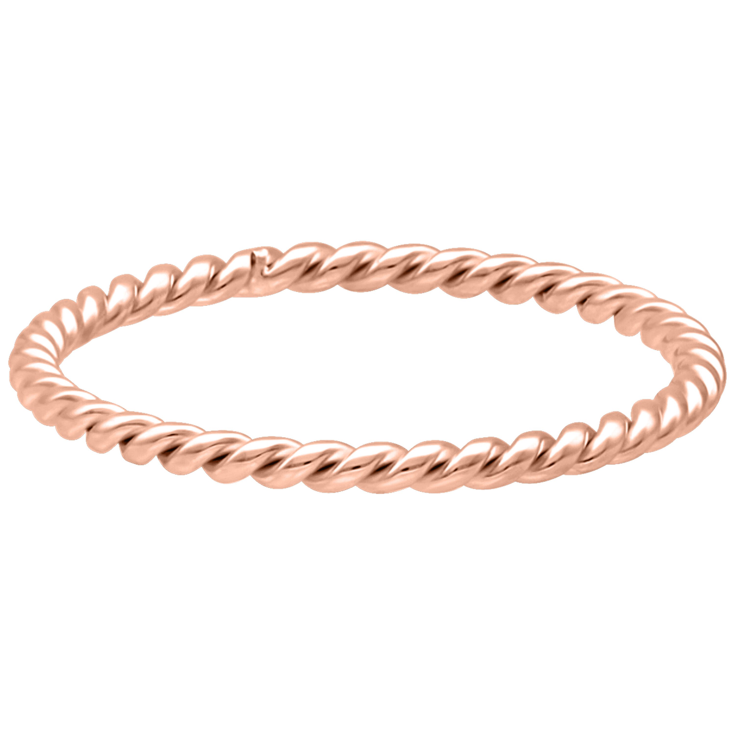 Wildcat Fingerring Twisted Ring - Roségold, 21,0 mm, Chirurgenstahl 316L - wasserfest, langlebig, hautverträglich