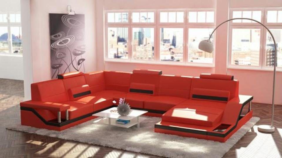 JVmoebel Ecksofa Designer U-Form Couch Ecksofa Polster Sofa Wohnlandschaft, Made in Europe