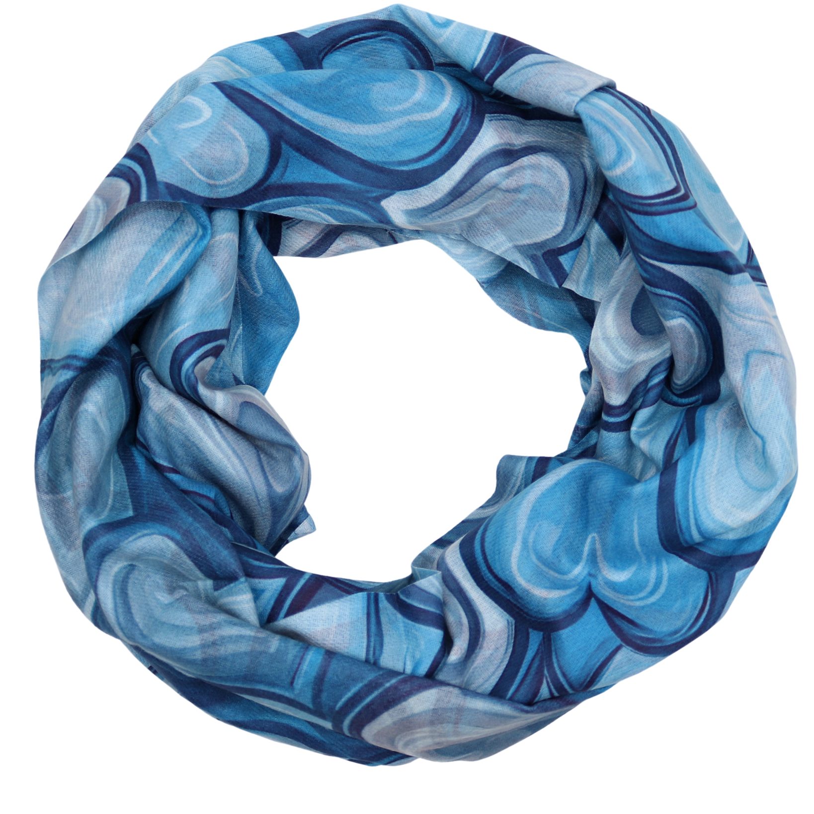 MIRROSI Loop Damen Schal mit Herzen-Muster günstig online kaufen