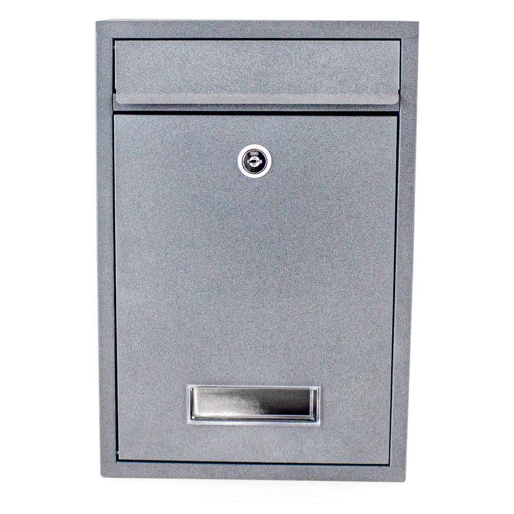 Bituxx Briefkasten klein mit Namensschild Anthrazit (MS-16849)