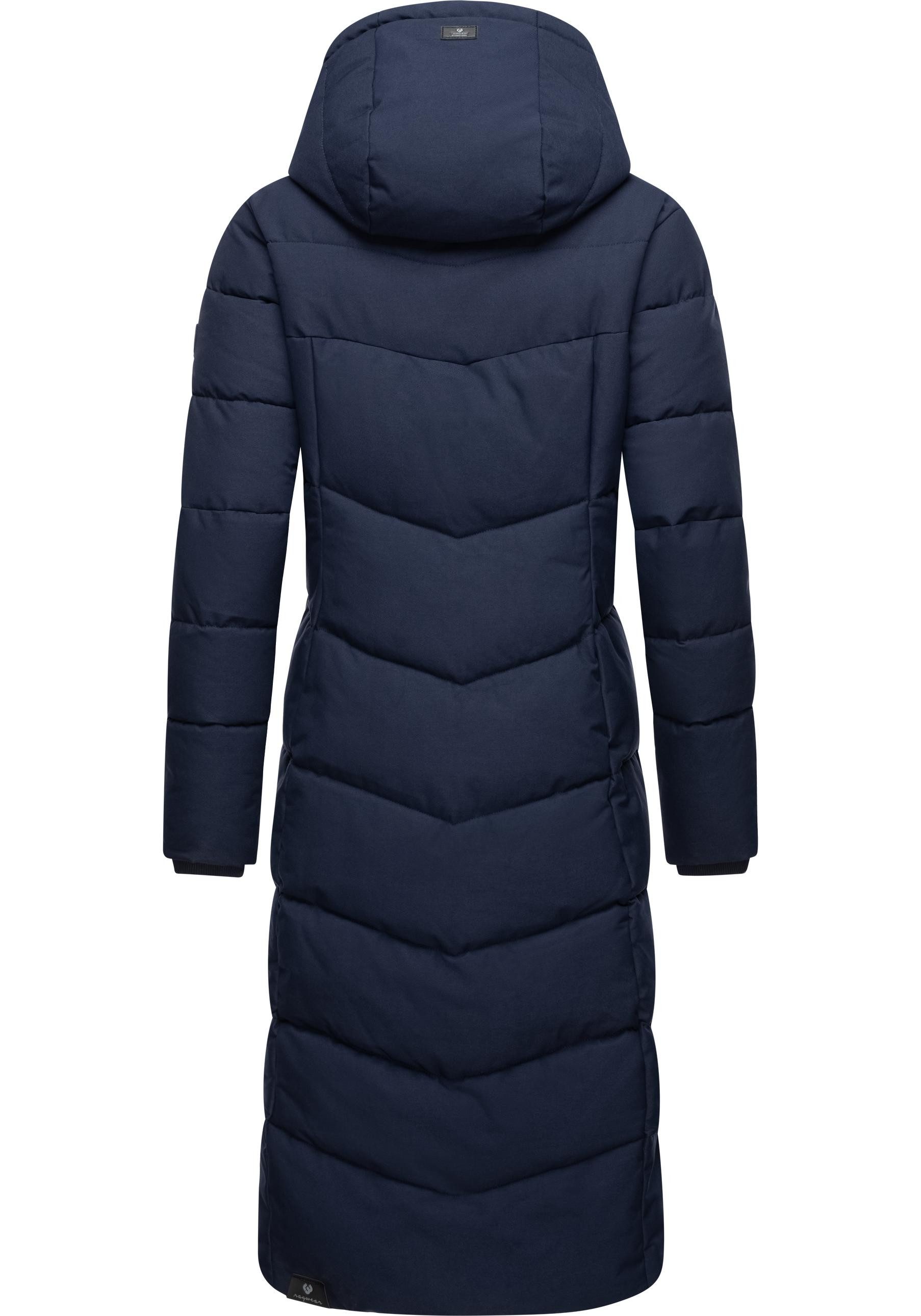Ragwear Steppmantel Pavla Extralong zeitloser, wasserdichter Damen Wintermantel