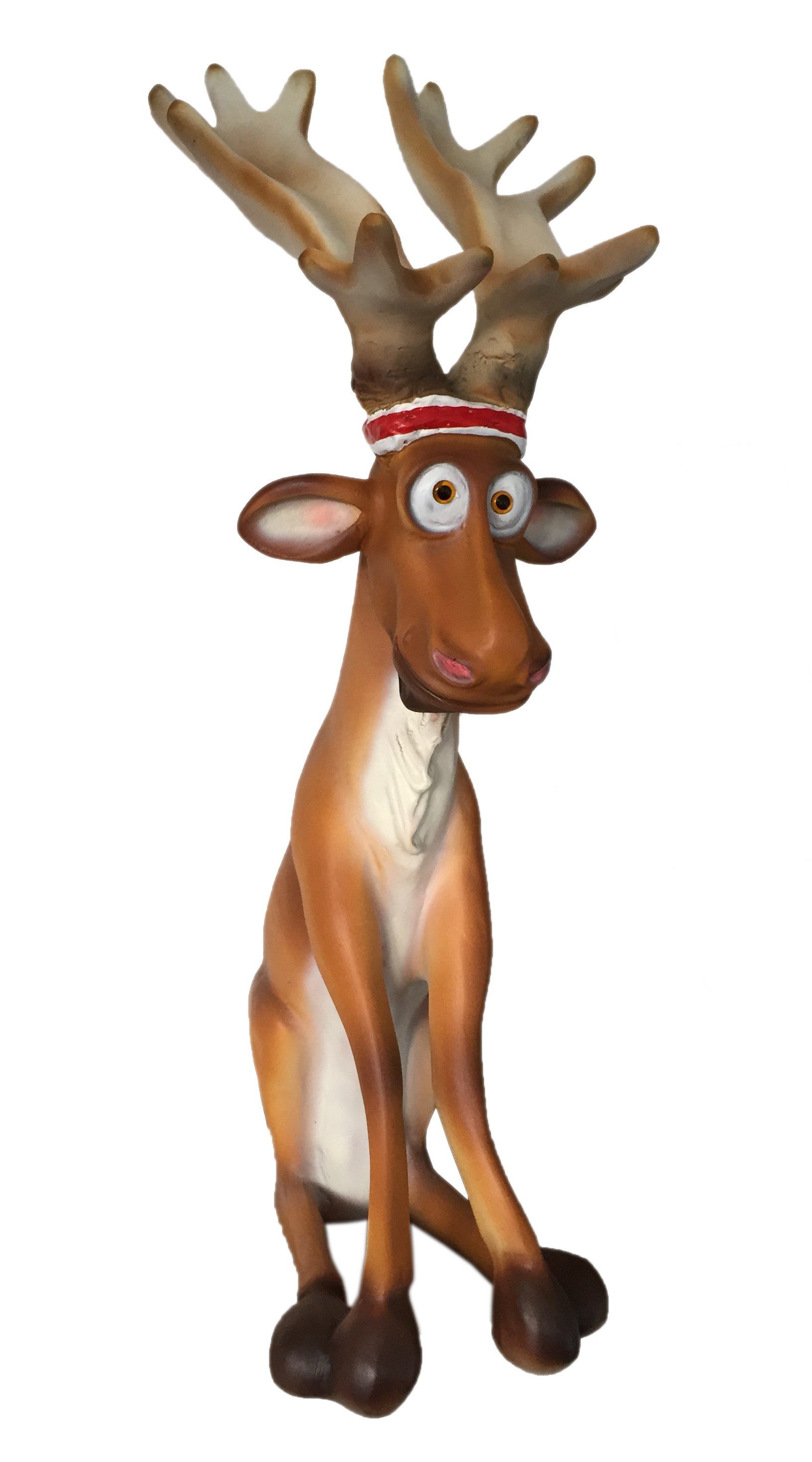 Walt-Deko Dekofigur kleines sitzendes Comicrentier 54cm hoch Dekorationsfigur - Polyresin