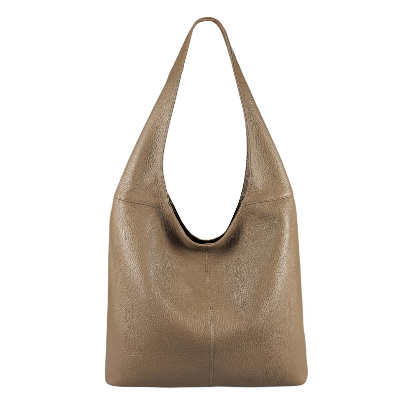 ITALYSHOP24 Shopper Made in Italy Damen echtes Leder Tasche Schultertasche günstig online kaufen