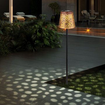 Globo LED Solarleuchte, LED-Leuchtmittel fest verbaut, Warmweiß, LED Solar Steckleuchte Garten Solarlampe für Außen Solar Stecklampe