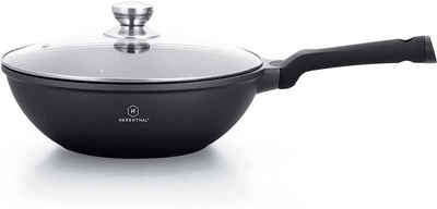 Herenthal Wok XL WOK Kochtopf Topf Glasdeckel Aluguss Ø30 Herenthal HT-CBW30M, Aluminiumguss