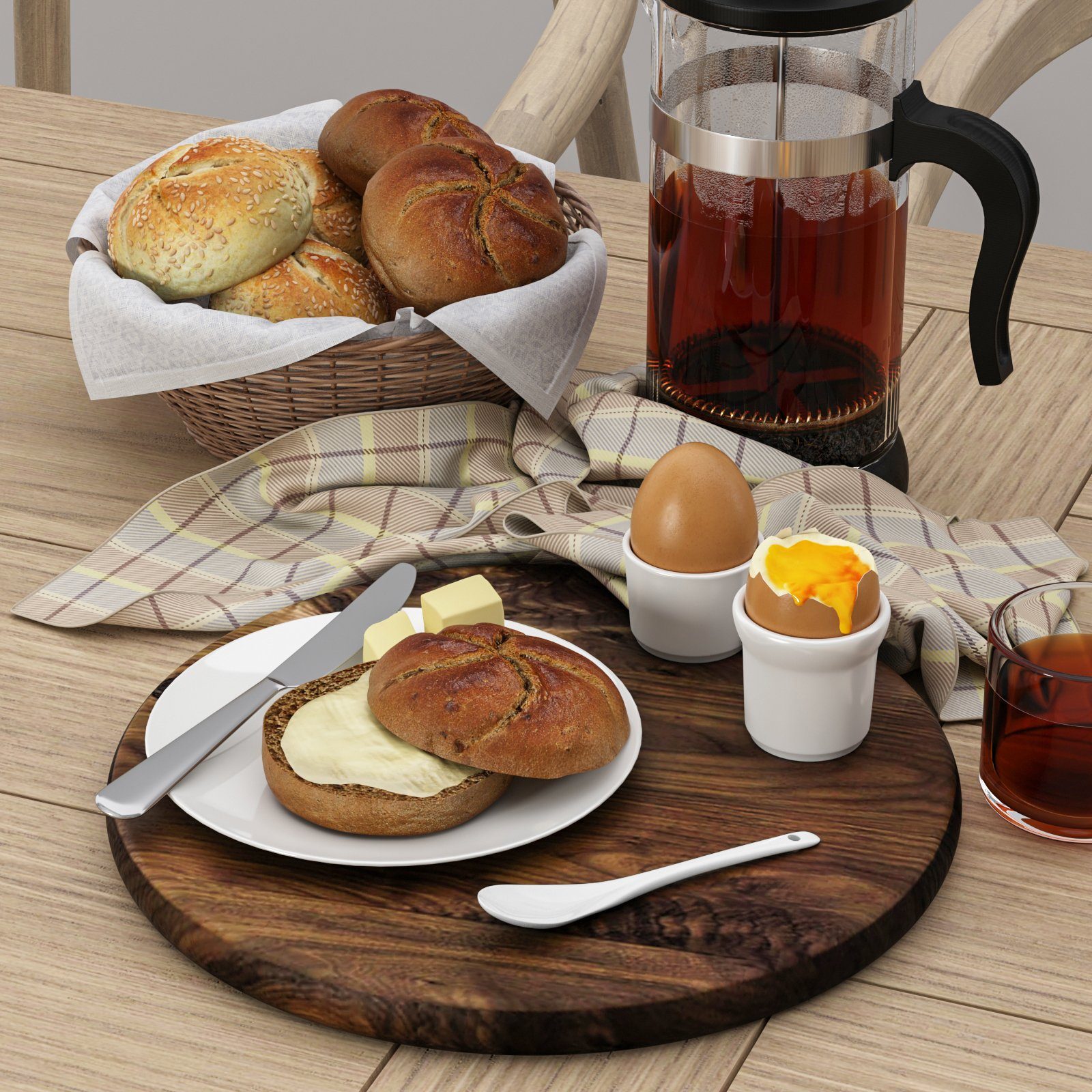 Wellgro Esslöffel Eierlöffel Porzellan (6 Stück)