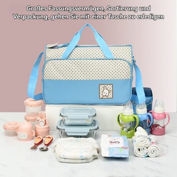 Kpaloft Wickeltasche Windelbeutel, Mamatasche (Baby-Wickeltasche Rucksack mit Windeleinlage, Multifunktions, Reisetasche für Mama Papa und Jungen Mädchen, Wickelrucksack), Kinderwagen-Tasche, Henkeltasche, Umhängetasche, Handtasche