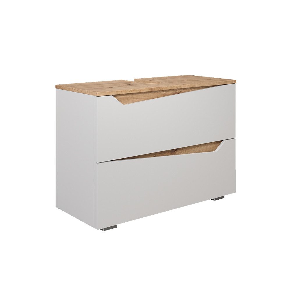 Vicco Waschbeckenunterschrank Marelle, Weiß/Artisan, 80 x 57.5 cm mit 2 Sch günstig online kaufen