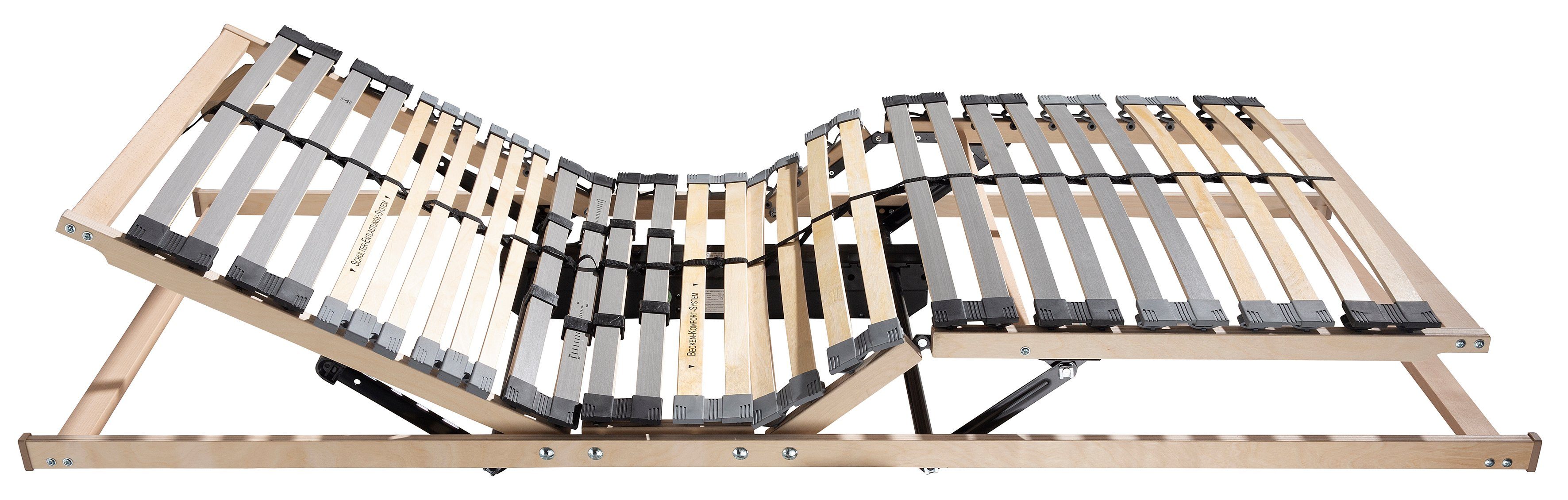 Lattenrost mit Motor Optima LR Motor, Beco, Kopfteil motorisch verstellbar, Fußteil motorisch verstellbar, in den Größen 80x200, 90x200, 100x200 und 140x200 cm erhältlich